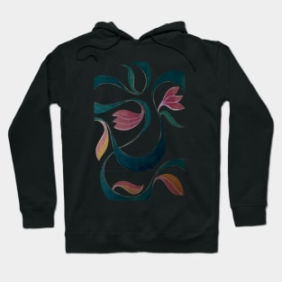 hand drawn flower pattern Hoodie